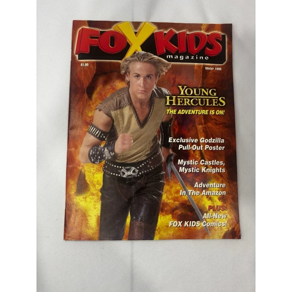 Totally Fox Kids Magazine 1998 Power Rangers Hercules Ryan Gosling Vintage 90s‎